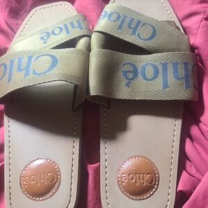 Chloé Olive Green Sandals